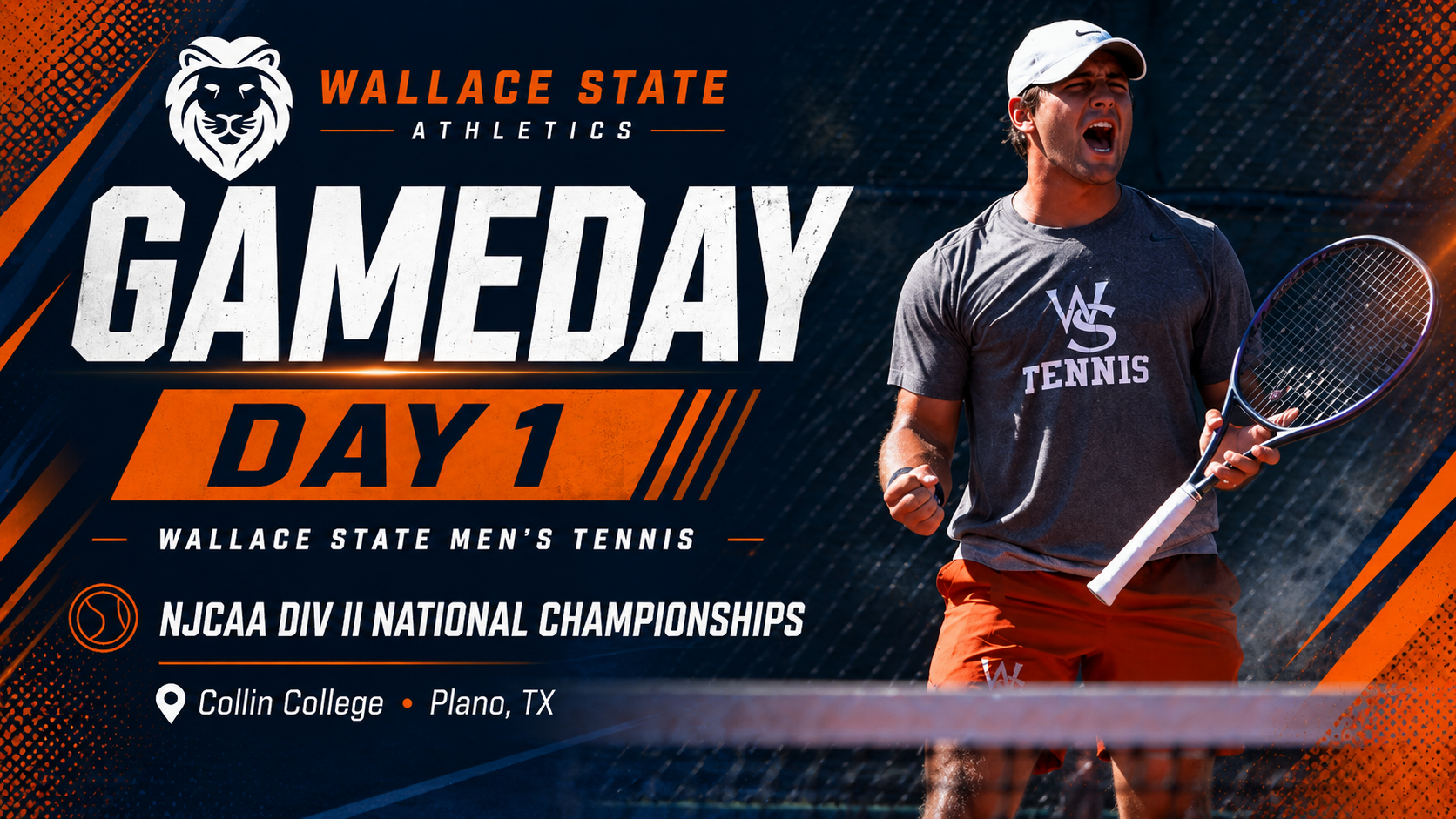 Wallace State men&rsquo;s tennis opens NJCAA national tournament with unbeaten Day 1