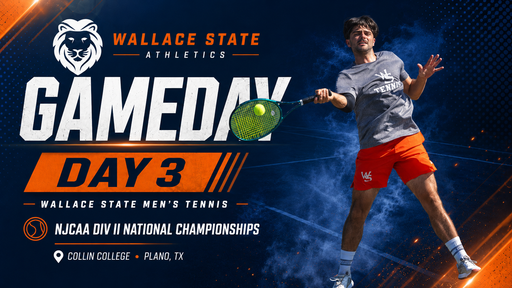 Wallace State men&rsquo;s tennis leads NJCAA Championship after unbeaten day