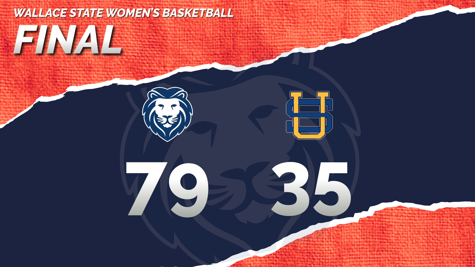 Wallace State Women Dominate Southern Union, 79&ndash;35, to Remain Unbeaten in Conference Play