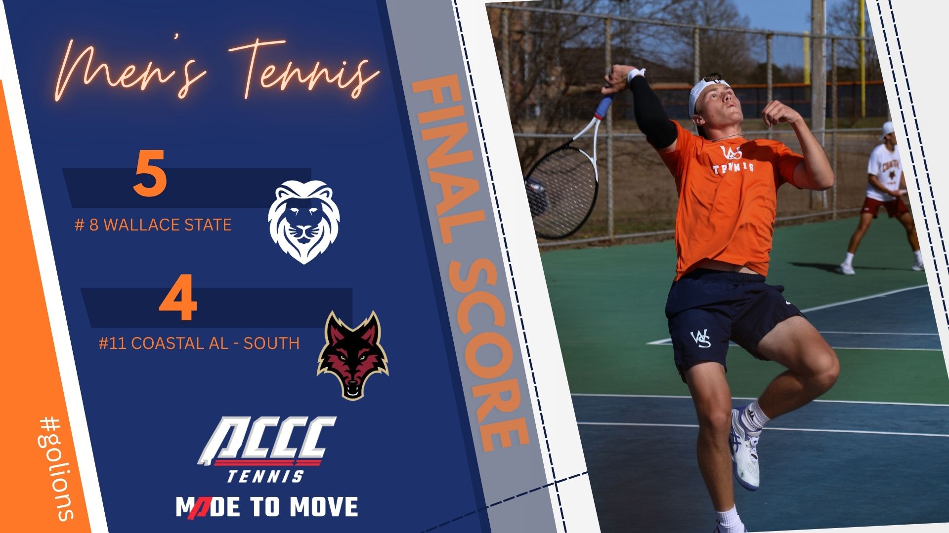 #8 Wallace State Edges #11 Coastal Alabama South 5-4 in Tight Home Match