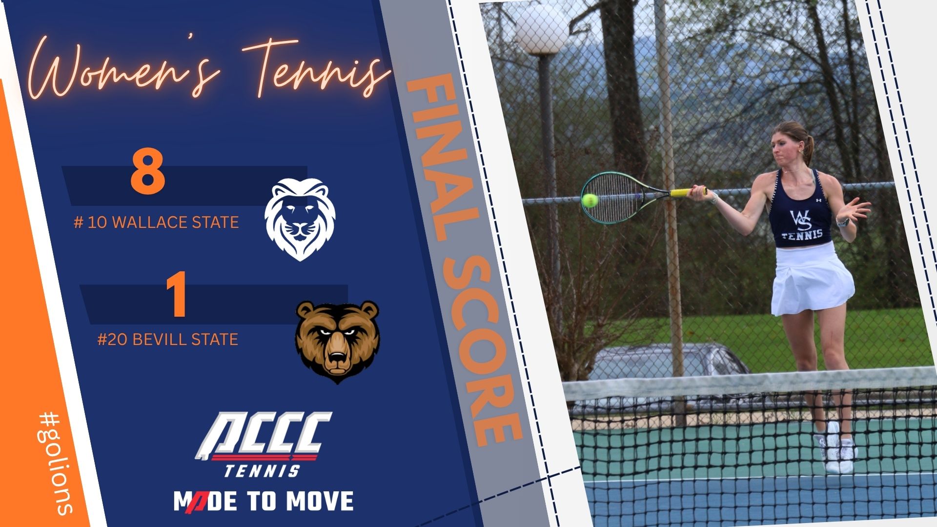 ROAD WARRIORS: No. 10 Wallace State Lady Lions Down No. 20 Bevill State 8-1 to Cap Perfect Day in Jasper