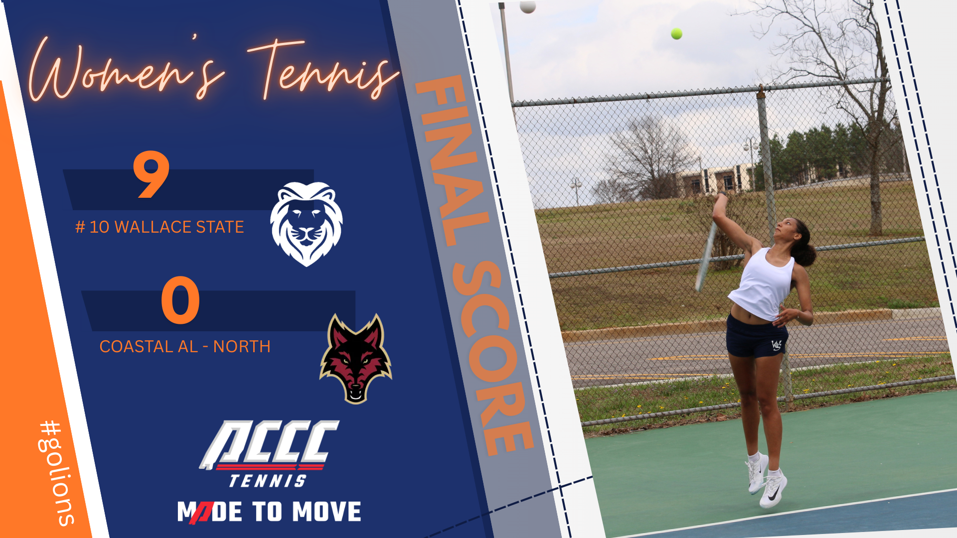 RUTHLESS ON THE ROAD: No. 10 Wallace State Lady Lions Dismantle Coastal Alabama North 9-0 to Advance to 12-0